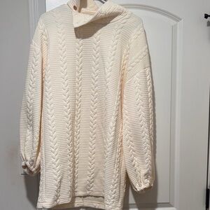 Size Medium Cream Sweater Dress